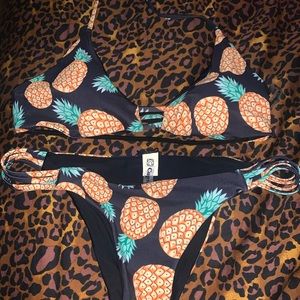 Cupshe pineapple bikini set